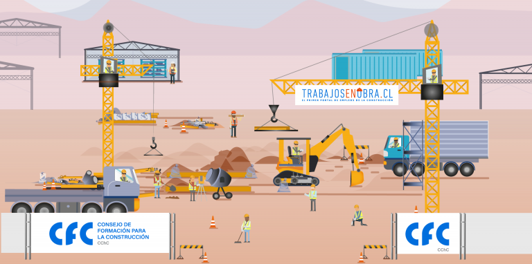 trabajos en obra ilustración montaje industrial