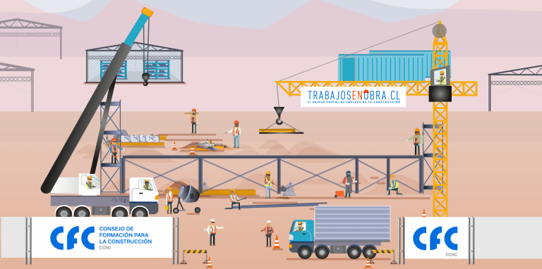 montaje industrial trabajos en obra ilustración